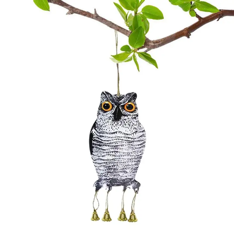 

Bird Repelling Device Owl-Shaped Bird Deterrents Effective Hanging Bird Control Device With Reflective Tape To Keep Birds Away