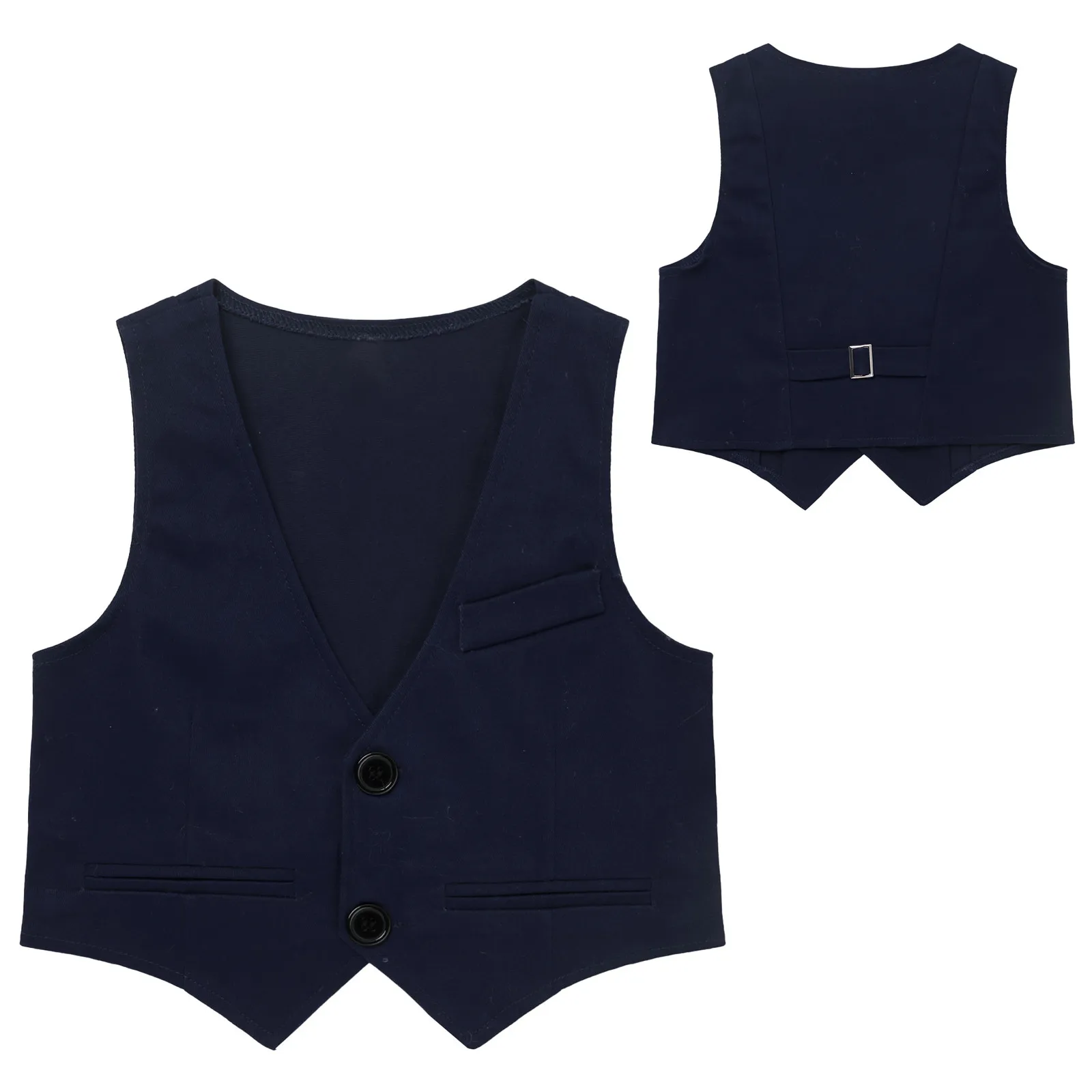 Child Boys Gentlemen Vest Single-Breasted Formal Waistcoat Wedding Birthday Party Evening Photography Stage Performance Costume Kids Vest Boys Formal Waistcoat