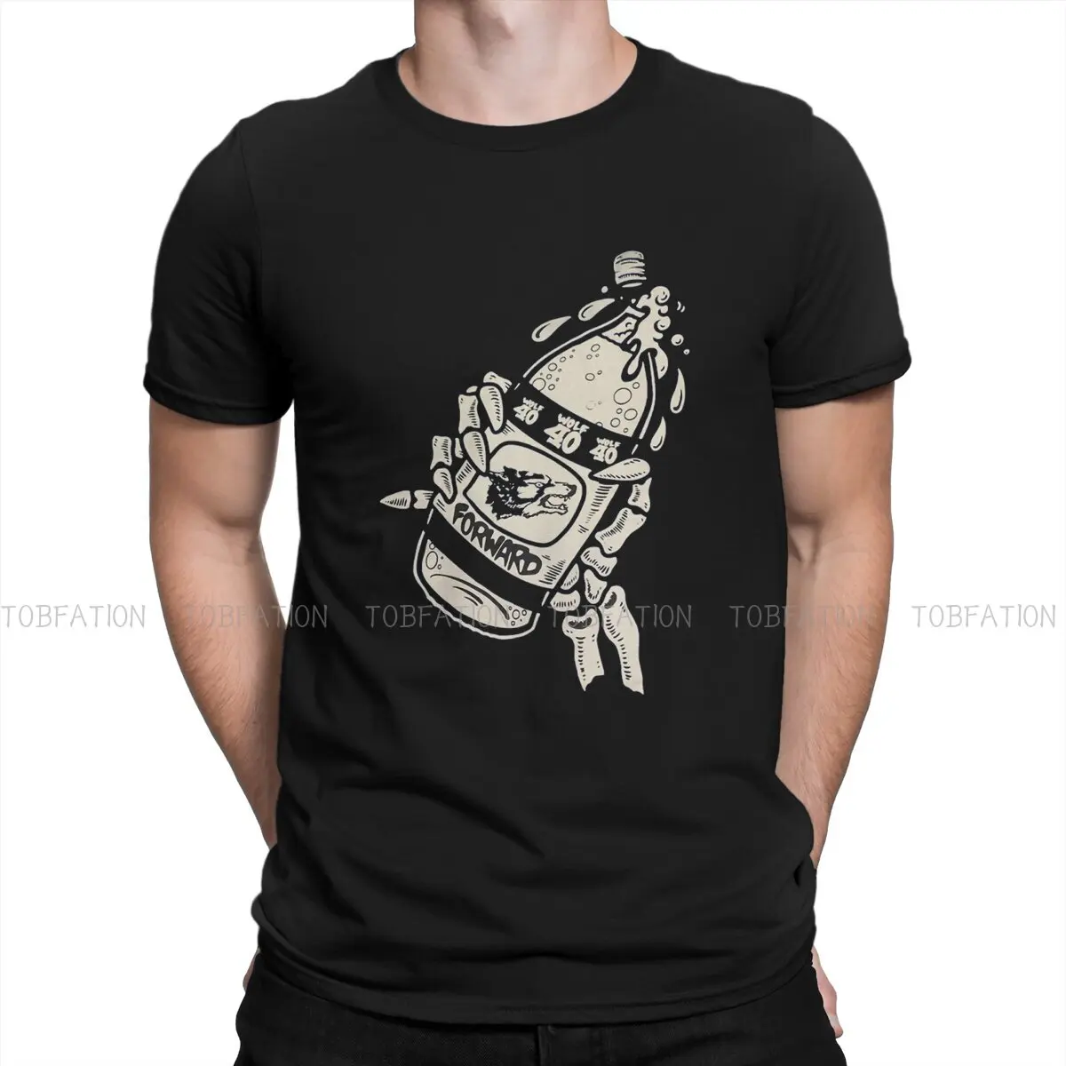 

Forward Observations Group Bottle T Shirt Men Ofertas Loose Crewneck Tshirt Cotton Casual Homme