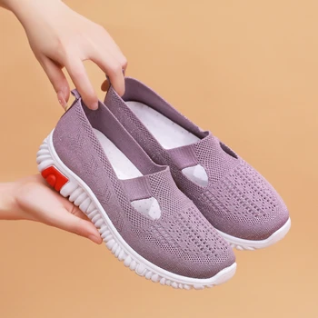 Cloth Shoes Women's Summer New Walking Shoes Soft Bottom Soft Face Mother Shoes Light and Comfortable Elderly Shoes Women Shoes 1