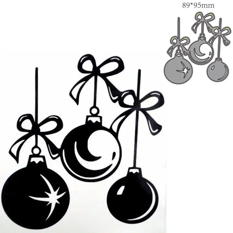 

Металлические Вырубные штампы форма для высечки Рождественские шары украшение для скрапбукинга бумаги рукоделия ножа форма лезвие перфоратор трафареты
