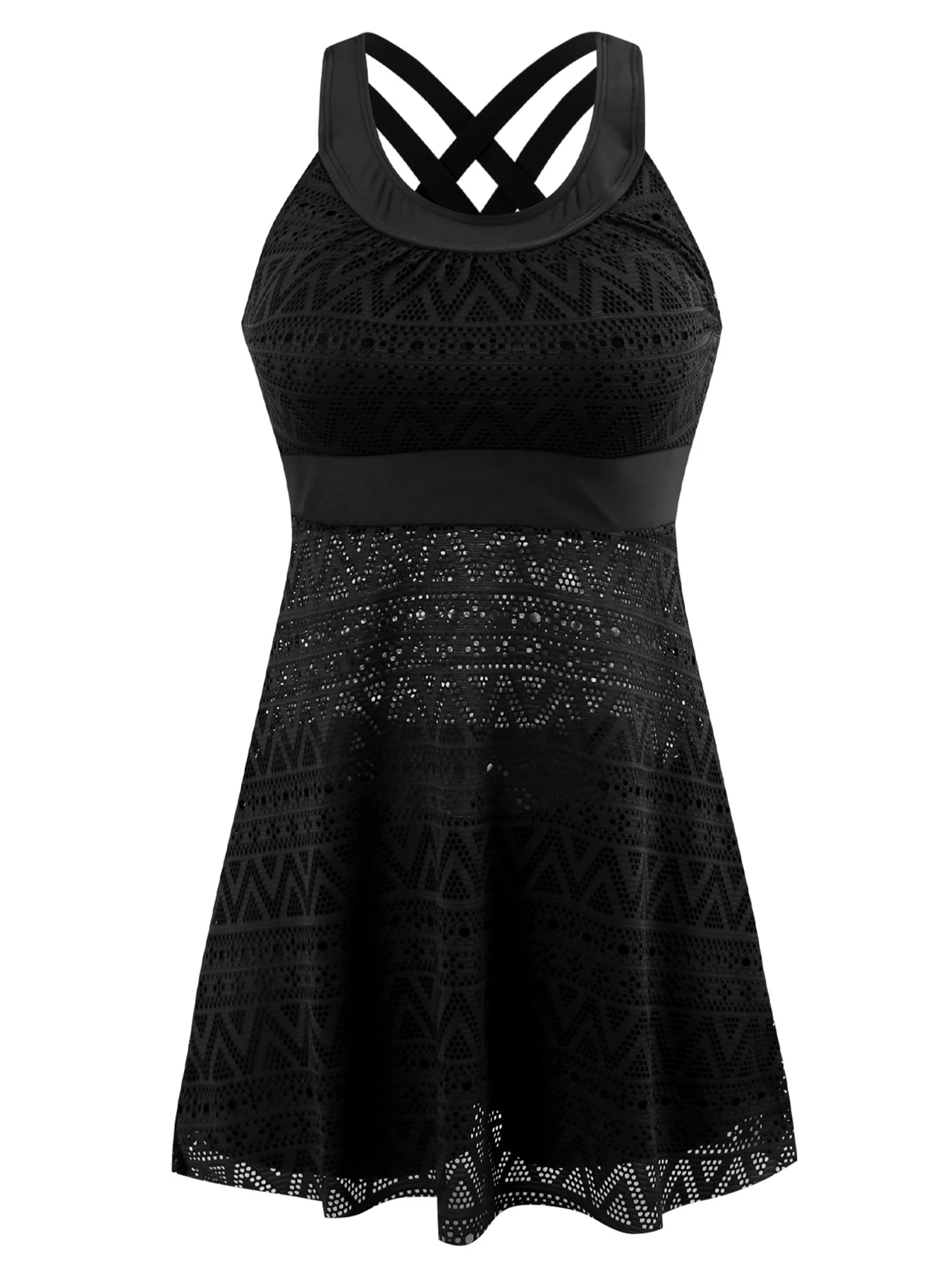 2025 New Sexy Lace Mesh Tankini Swimsuits Mid Waist Swimwear Women Swimsuit Female Cross Back Bathing Suit Summer Beach Wear XXL 6 2025 New Sexy Lace Mesh Tankini Swimsuits Mid Waist Swimwear Women Swimsuit Female Cross Back Bathing Suit Summer Beach Wear XXL 6