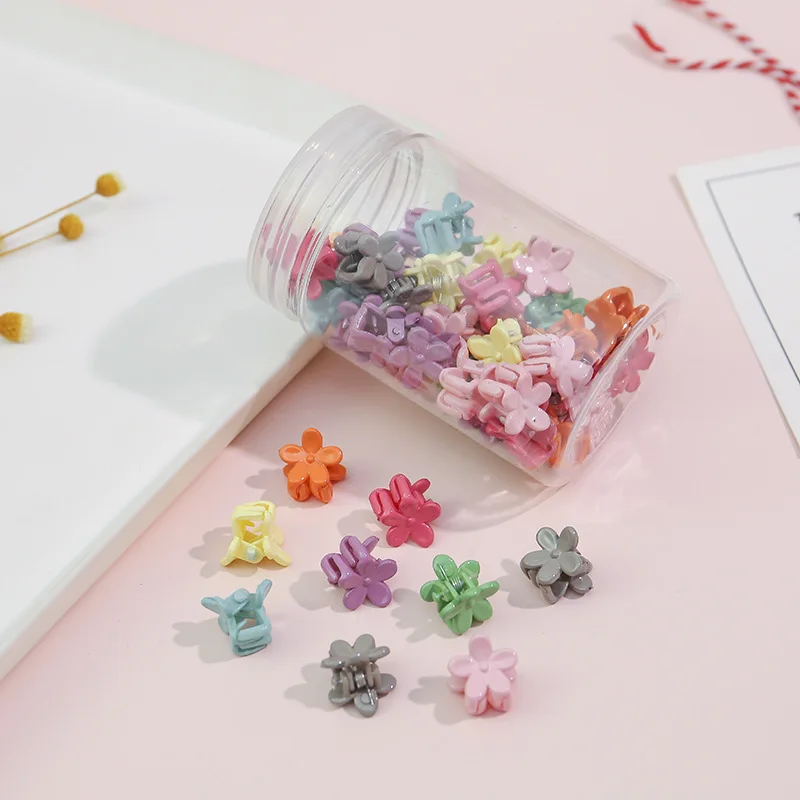 Hair Claw 50pcs Minimalist Solid Mini Cute Banana Clip Cartoon Headwear Non Slip Hair Styling Accessories