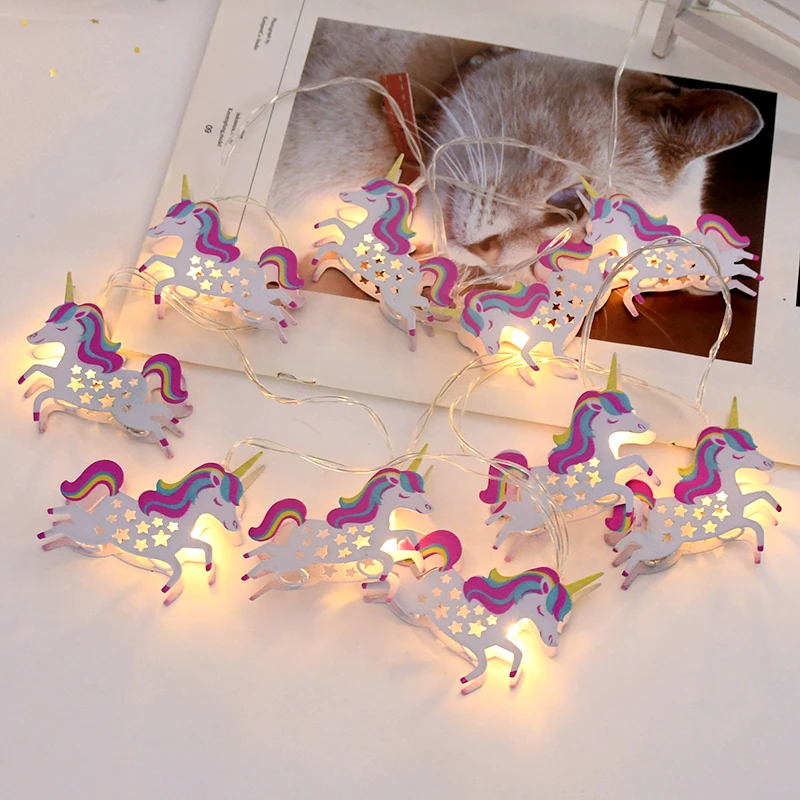 1,65 m 10LED Einhorn LED String Licht Hause Kinderzimmer Fee Licht Girlande Hochzeit Geburtstag Party Dekoration Baby Dusche Liefert – Detail 5