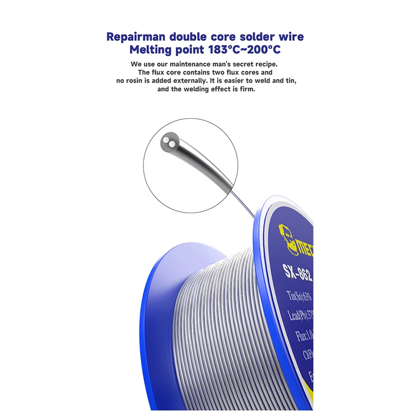 MECHANIC SX-862 wire double rosin core flux 0.3-1.8mm Environmental Protection Tin Wire Tools soldering wire soldering tin wire welding wires