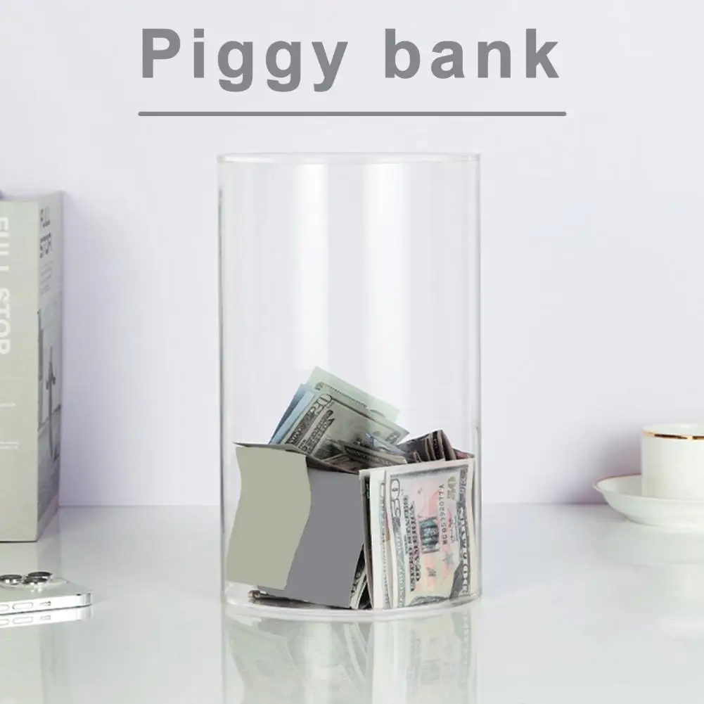 

Diy Coin Bank Transparent Acrylic Piggy Bank for Adults Kids Unbreakable Money Savings Jar Diy Savings Jar for Home Décor Money