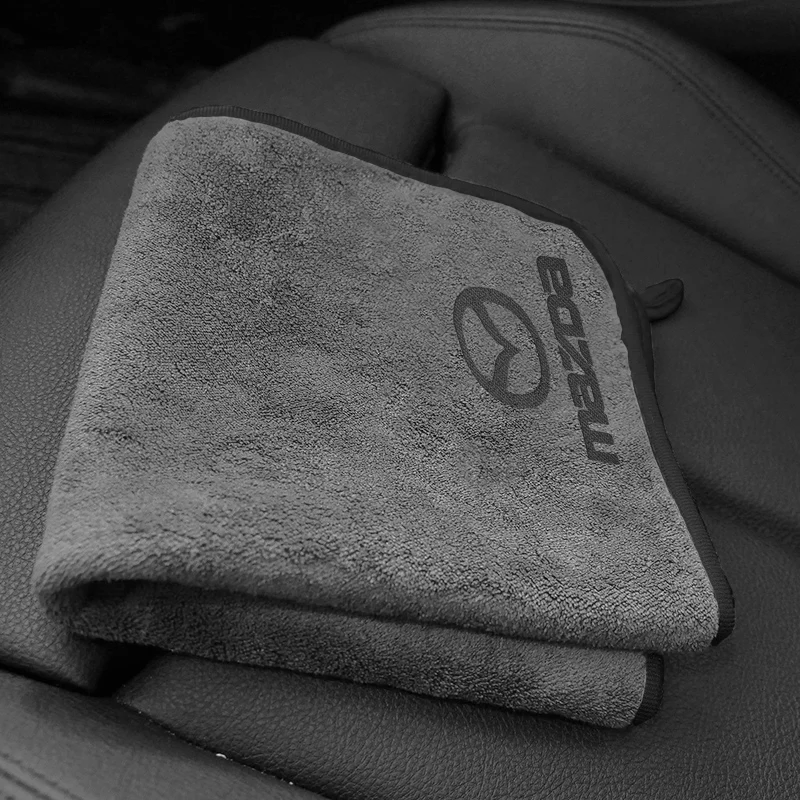 car wash towel Cotton Car Logo Emblem Soft Cleaning Rag Cloth For Mazda MX3 MX5 CX5 626 M3 MP BM GL 2 CX-7 CX30 CX4