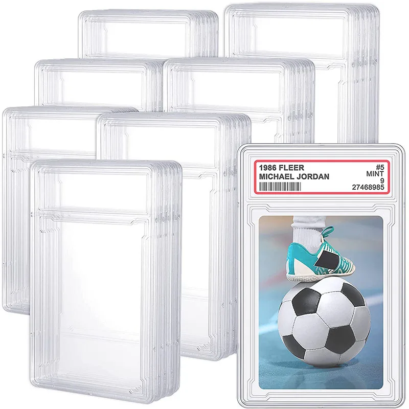 35/55/75/100PT Trading Cards Slab Label Grade Baseball Star Card Sleeves Protector Acrylic Stand Plastic Game PTCG Gift Toy