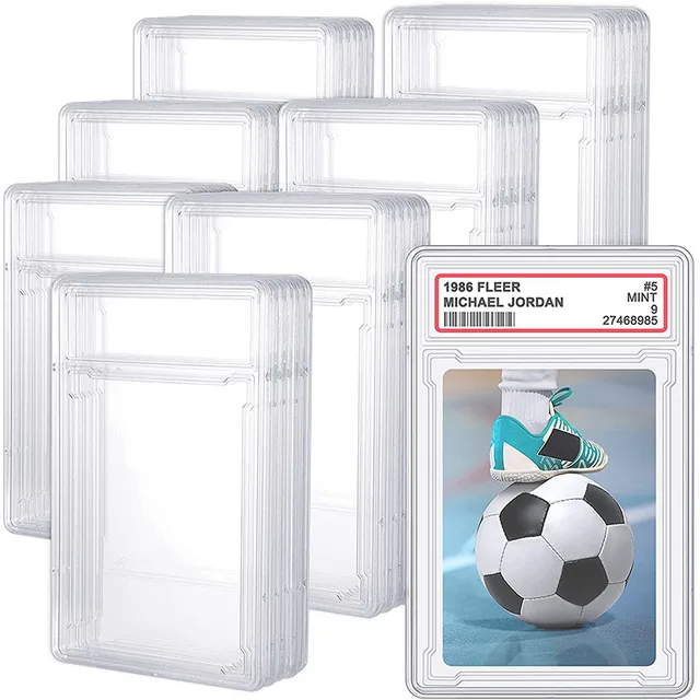 35/55/75/100PT Trading Cards Slab Label Grade Baseball Star Card Sleeves Protector Acrylic Stand Plastic Game PTCG Gift Toy 1