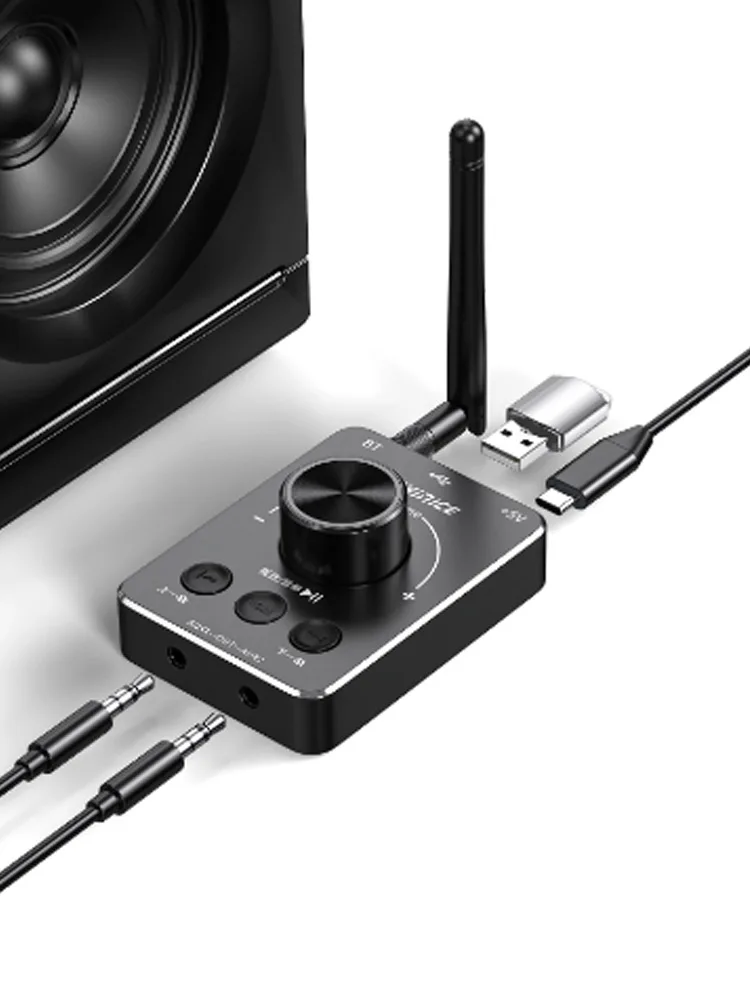 USB 볼륨 조절 손잡이 멀티미디어 PC 스피커 외부 오디오 조절 손잡이 원키 음소거 블루투스 호환5.1 PC 사운드 컨트롤