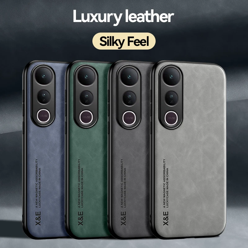 Leather Shockproof Phone Case with Magnetic Protection