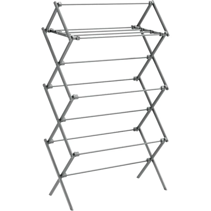 Foldable Clothes Drying Rack, Laundry Drying Rack, Clothes Airer, Steel Frame, 14.6 x 29.5 x 53.2 Inches, Easy Assembly