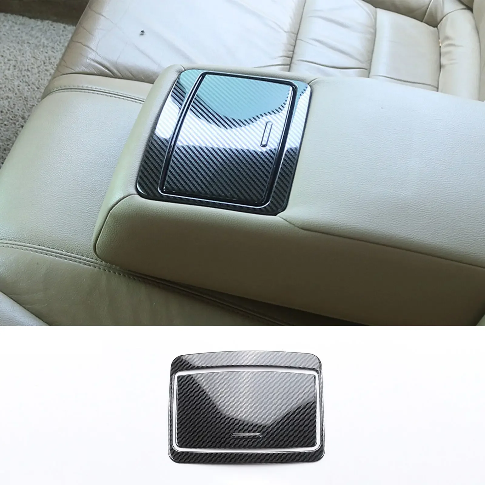 

FOR Honda Accord 8th 2008 2009 2010 2011 2012 carbon fiber steel inner rear water cup trim 1pcs