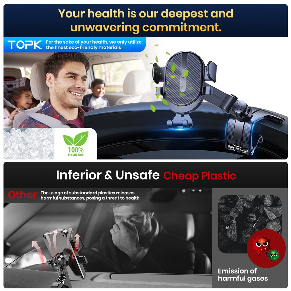 Car Dashboard Mobile Phone Holder 360 Degree Rotation Universal Dash Clip Cellphone Mount 4-7 inch Smartphones phone holder
