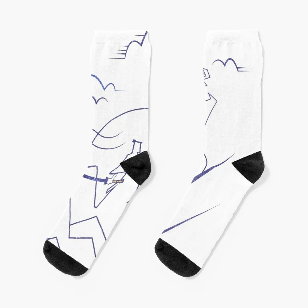 Samurai Jack & Aku Socks Men Cycling Socks