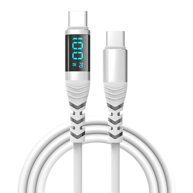 High-Power 240W USB-C Charging Cable with Smart LED Display and E-Marker Chip