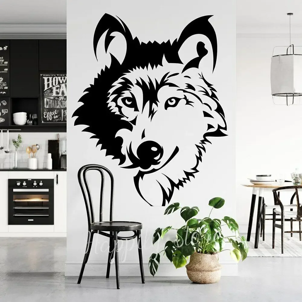 Wall stickers Wolf animal pattern Room wall decal African home interior design Art office murals Home decor Living room PVC