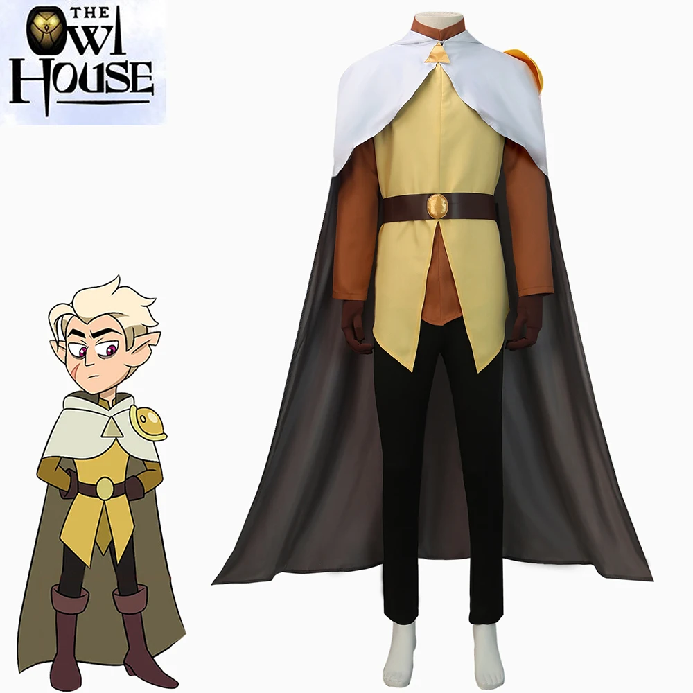 

Anime The Owl Cosplay House Hunter Costume Coat Top Pants Cloak Set Fantasia Uniform Halloween Carnival Party Disguise Suit Man