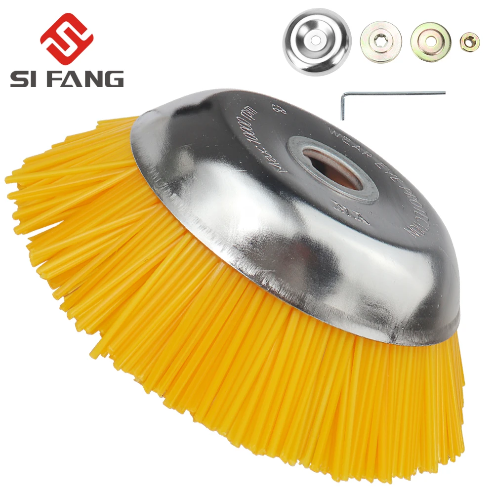 8 "200Mm Universale Erba Strimmer Head Trimmer Brush Nylon Wire Wheel Garden Weed Lawn