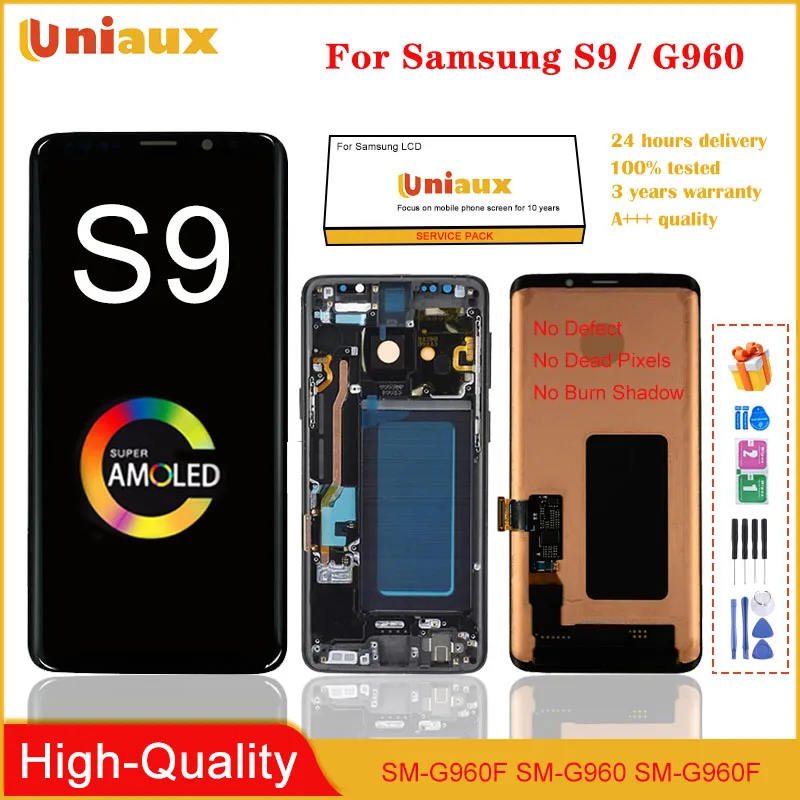 

ЖК-дисплей 5,8 дюймов AMOLED для Samsung Galaxy S9/G960/G960F/G960U, сенсорный экран с дигитайзером для Galaxy S9, замена экрана