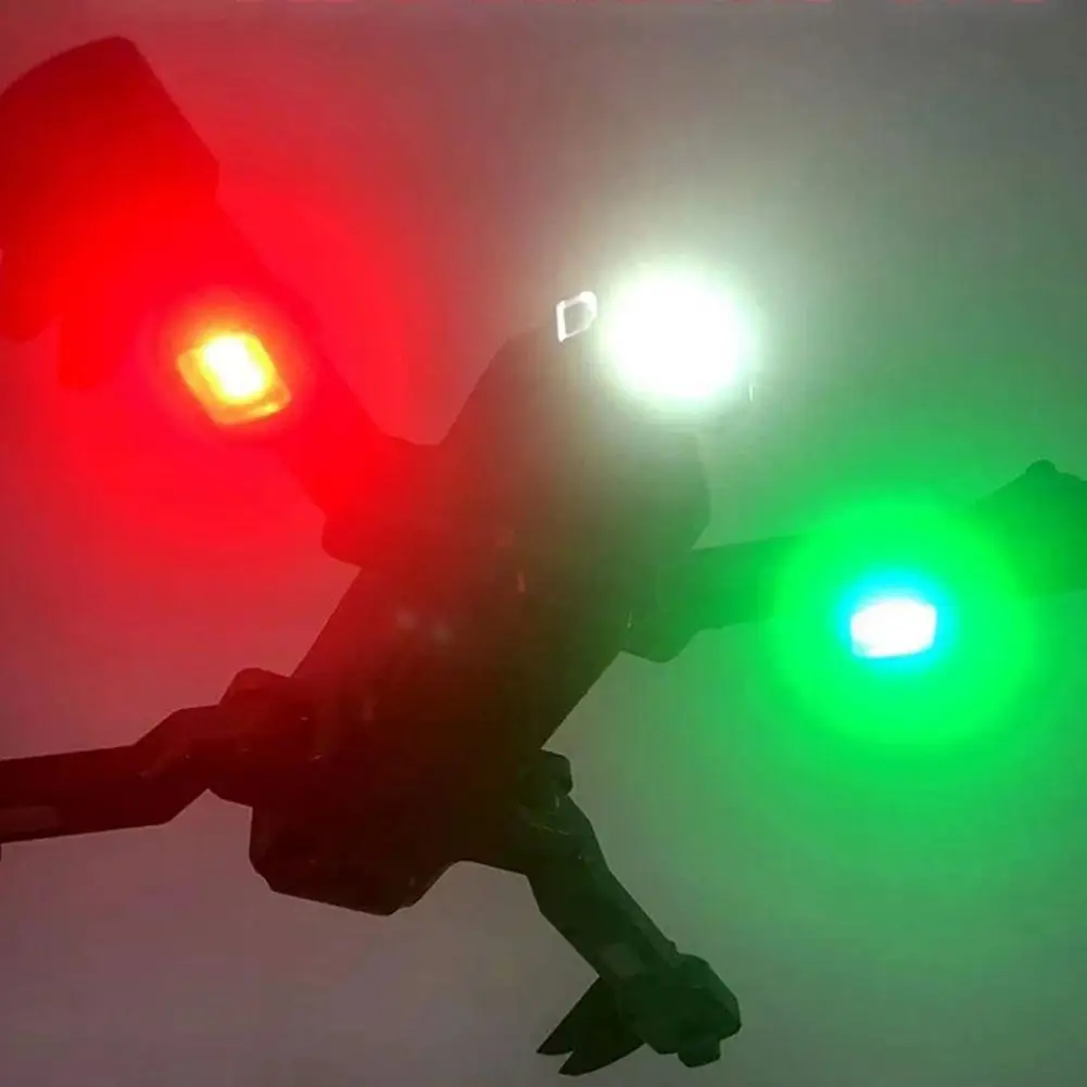 Universal led anti-colisão luz de advertência mini sinal de luz zangão com luz estroboscópica 7 cores indicador de sinal de volta da motocicleta