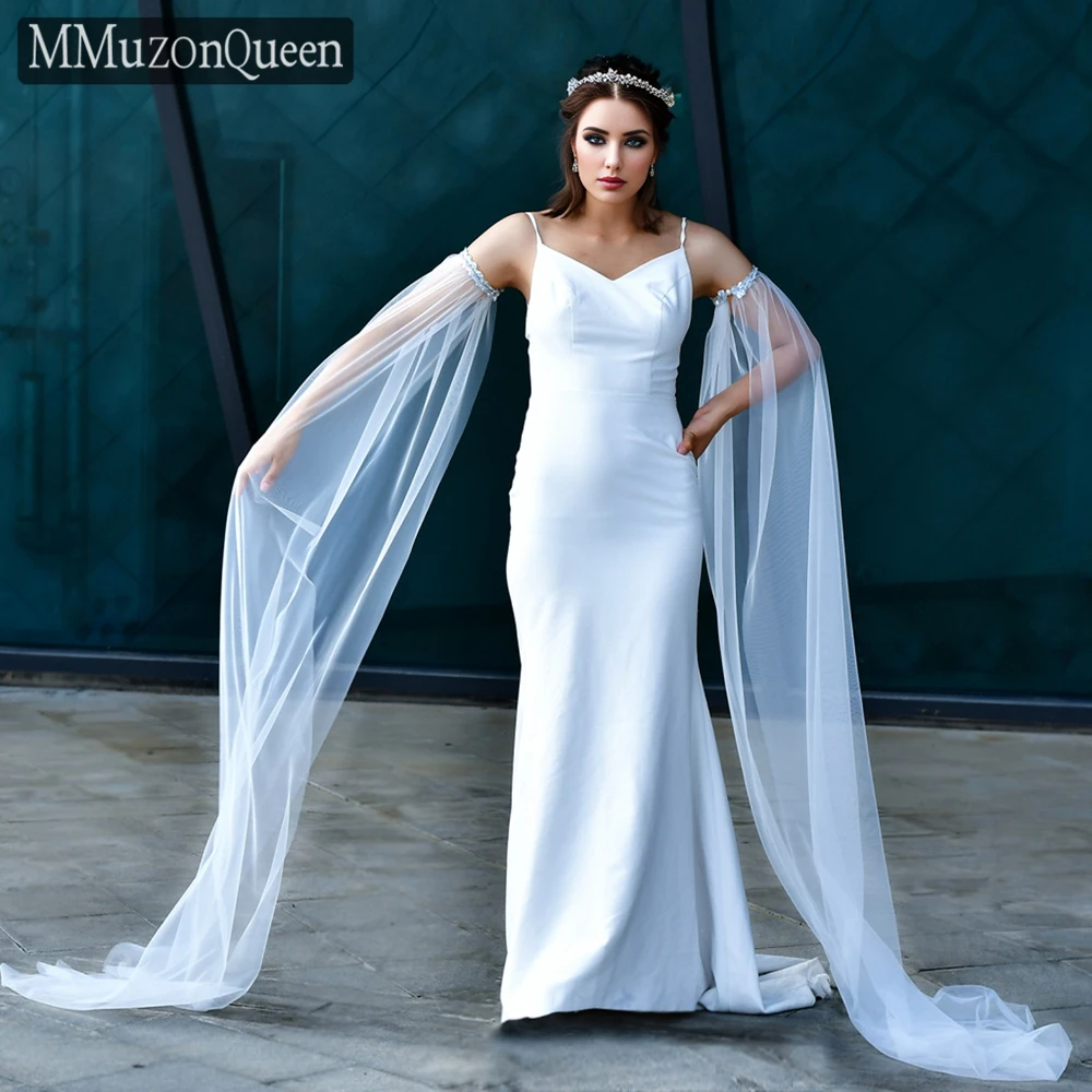 MMQ MM04 Black Detachable Sleeves Wedding Accessories Long Removable Sleeves for Wedding Party/Performance DIY Customized