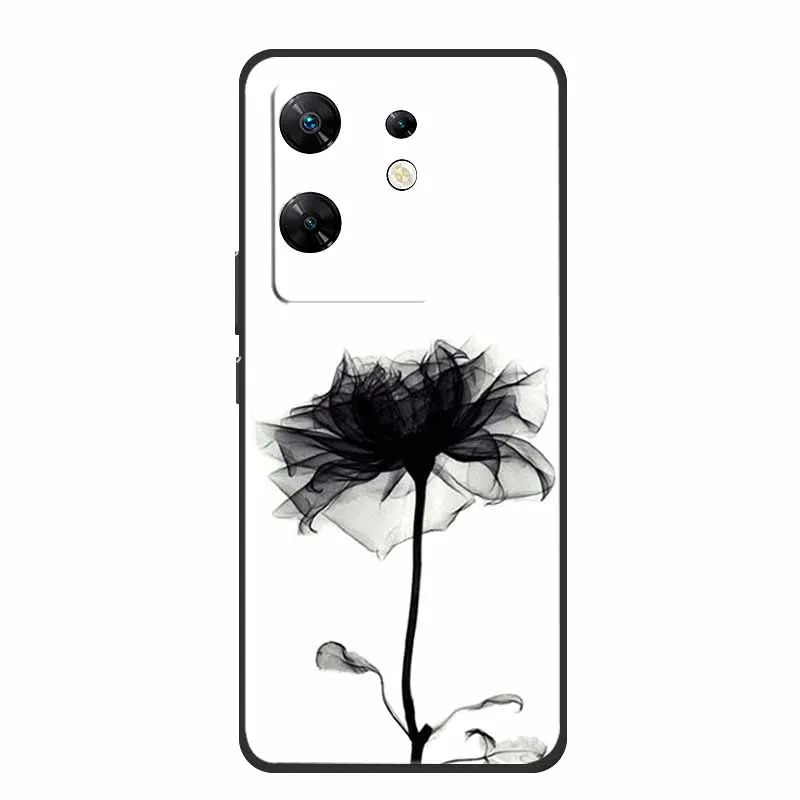 Sleek Black Silicone Shockproof Phone Case - Soft, Durable Back Cover for Enhanced Protection (6.78)