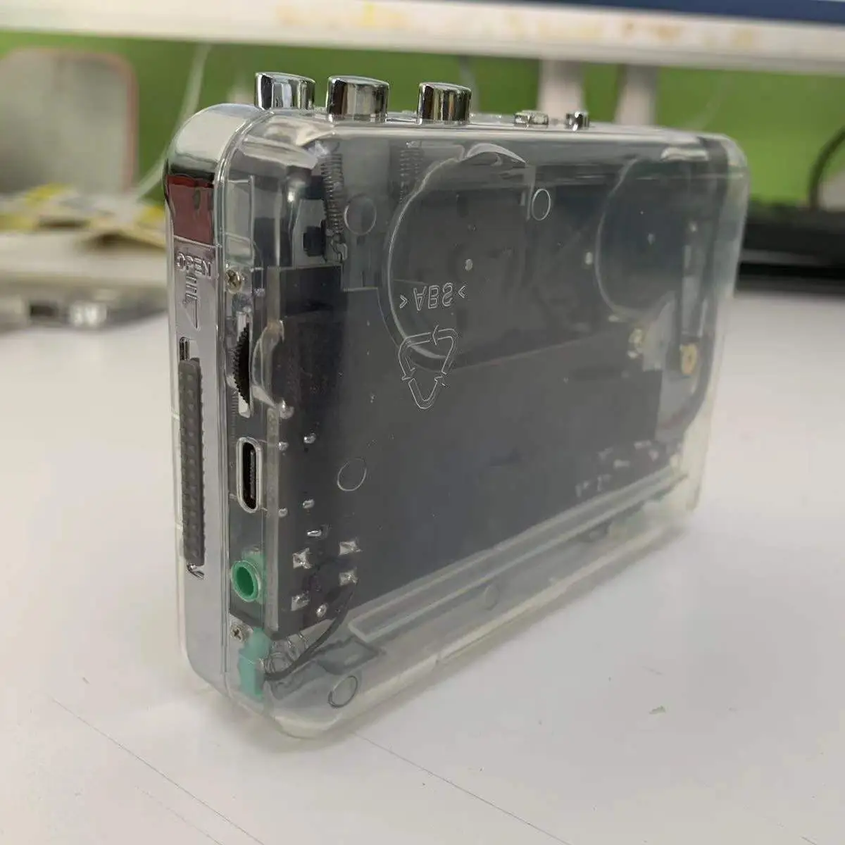 Cassette Player Portable Tape Recorder To Mp3 Full Transparent Shell Type-C Port Convert Walkman Tape To CD Audio Music Player cassette player music digitizer player