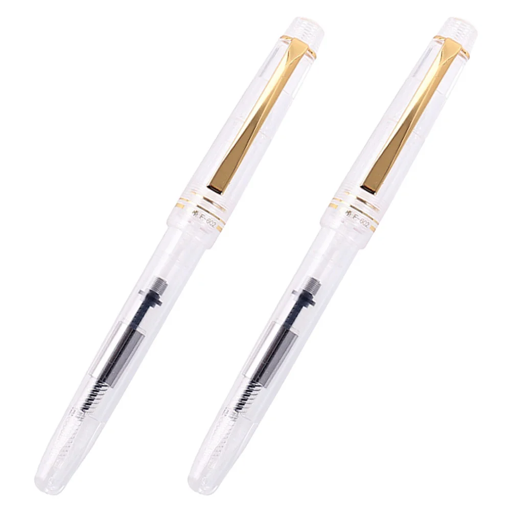 2 Pcs Fountain Pen Writing Brush Chinese Ink Calligraphy Pens for Beginners Stationery Accessories Plastic Painting Kit