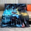 japanese anime Pokemon Mega Lucario Flannel Fluffy Soft Blanket Figures Home Sofa Break Blanket Children Blanket Nap Cover Kid 1