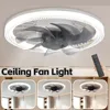 Silent Electric Fan with Light with Converter Extender Ceiling Fan Light 4 Speeds AC 85V-265V for Living Room Study Room Kitchen 1