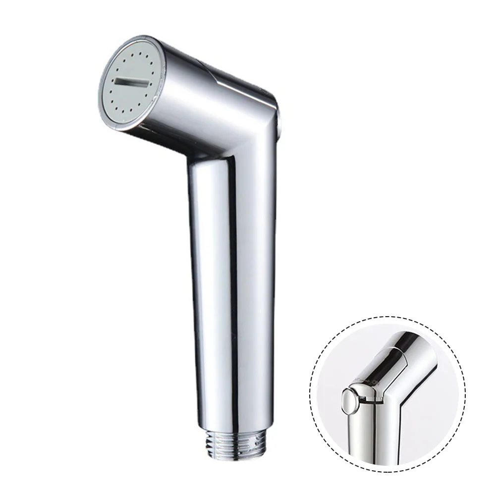 Faucet Sprayer Hand Held Bidet Cleaning Nozzle For Bathroom Self Cleaning For Washing Press-Silver Durable