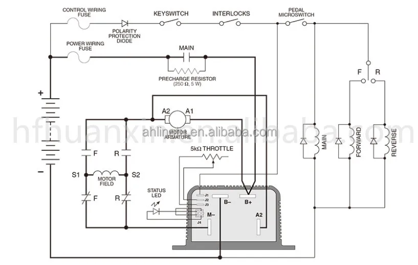 1205M-5603 60v 72v Motor Controller 400a Curtis