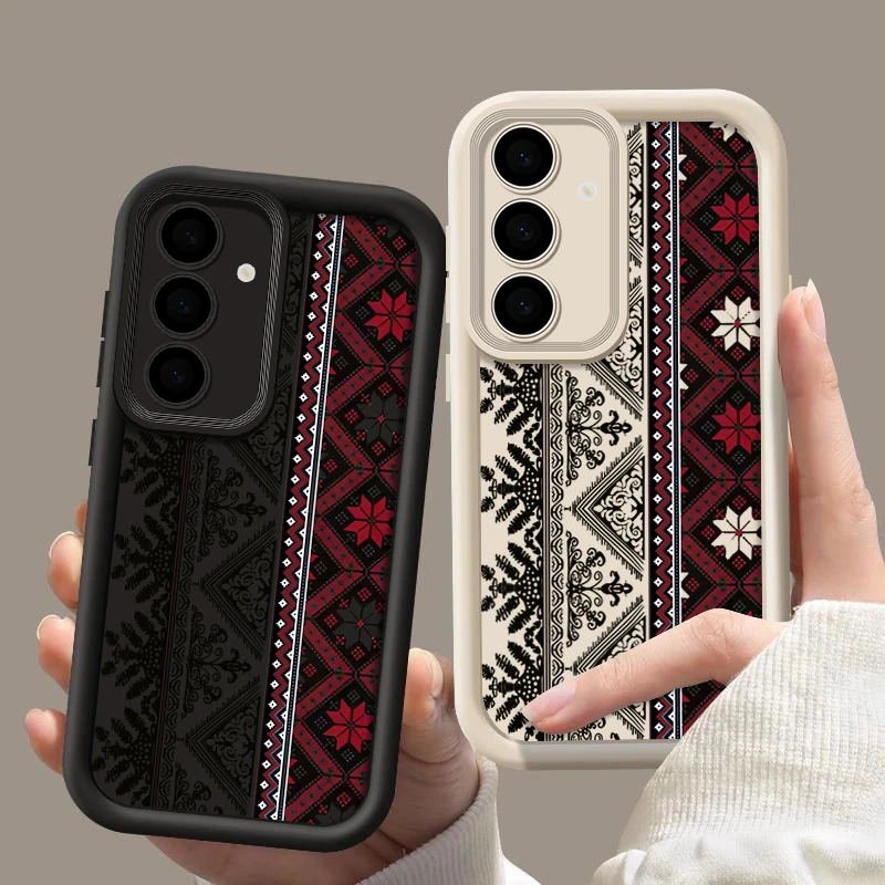 Vintage-Totem-Muster-Hülle für Samsung Galaxy S25 FE S26 S25 S24 S23 S22 Ultra A57 A16 A15 A56 A55 A54 A35 A36 Weiche Handyhülle
