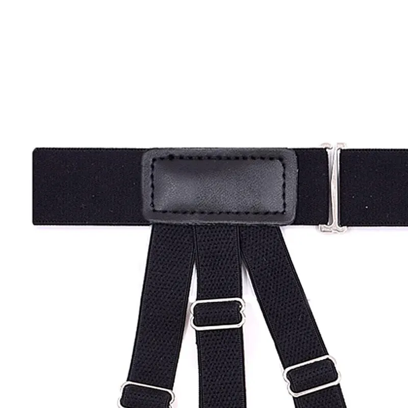 Work Suspenders Shirt Stay Belt Shirt Stays Shirt Sleeve Holders Men's Shirt Garters Adjustable Elastic Leg Suspenders Shirt Holders Straps Belt Crease-Resistance Non-slip Locking Clamps