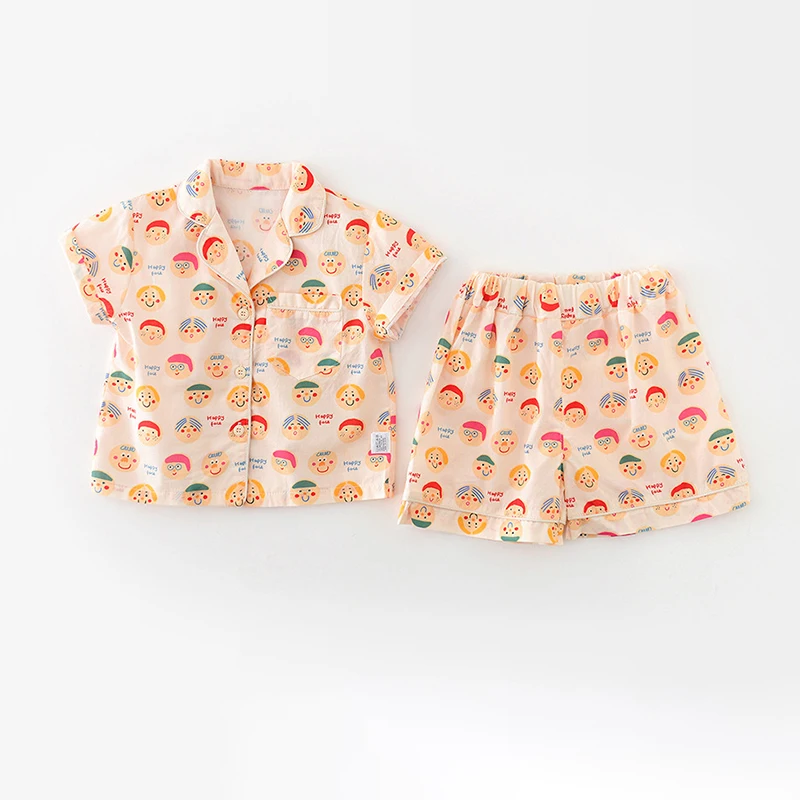 Description Picture 6 of item0-3Y Baby Short Sleeve Pajamas Sets Unisex Infant Cartoon Print Sleep Wear 2Pcs Suit Boy Toddler Outfits Girl Baby Home Clothing