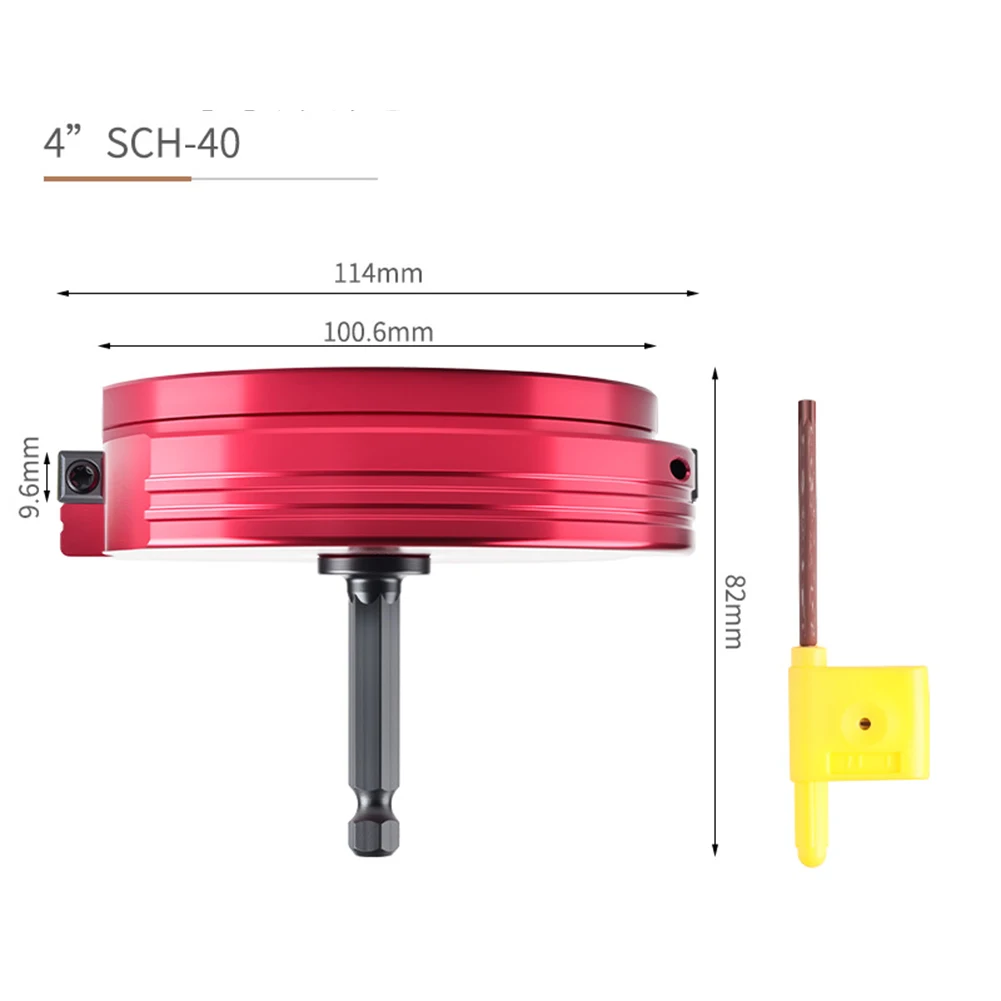 1pc PVC Pipe Reamer 6.35mm Hex Shaft Plumbing Tool PVC ABS Drain Water Pipe Joint Tool Drill Bits Clean Cement Remnants Tools