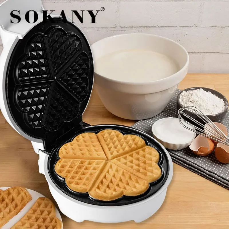 ワッフル　串　焼き機　2枚プレート 木製ハンドル Amazon | 1400W電気バブル串ワッフルボールマシン