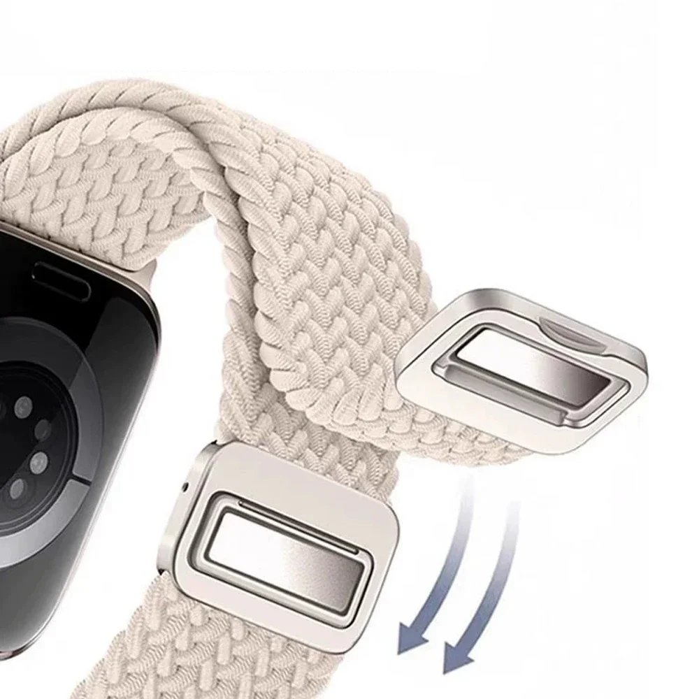 Nylon Braided Adjustable Strap for Apple Watch - Durable and Stylish Watch Band Accessory