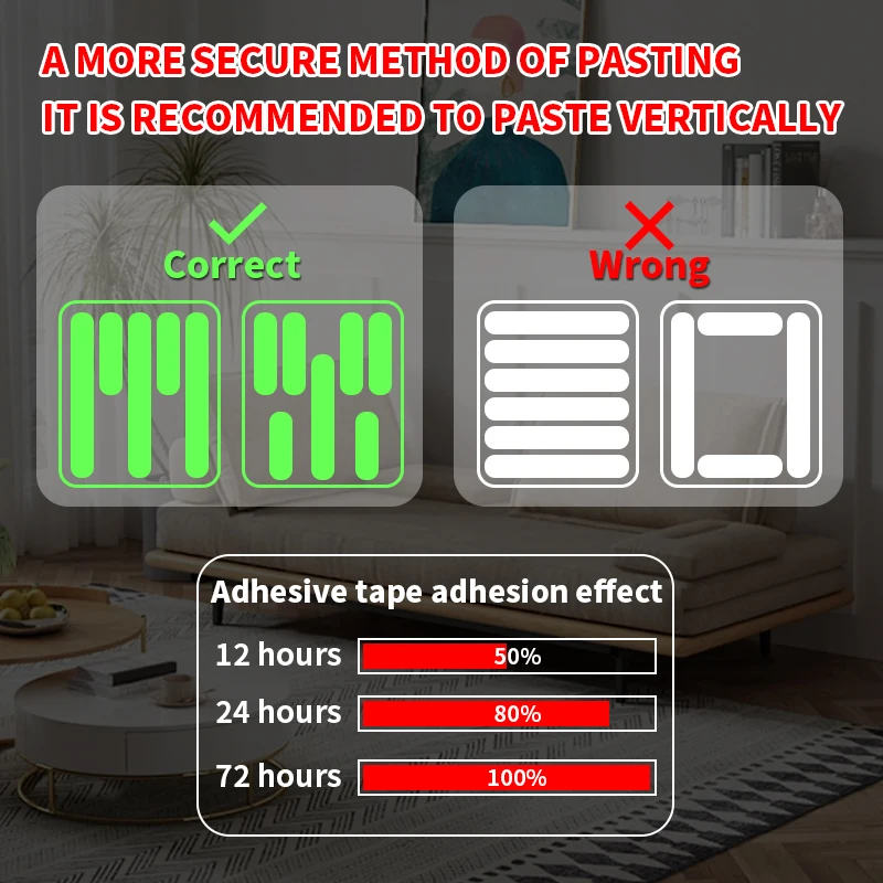 브랜드 클리어 강력 양면 테이프, 고점착, 흔적없는, 방수, 가정, 사무실, 자동차 및 DIY 용