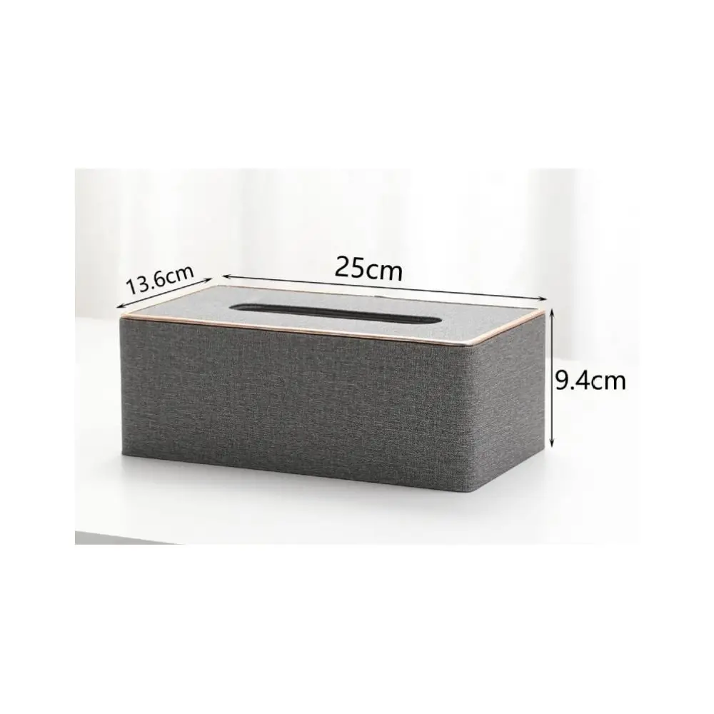 1 Pcs PU Leather Tissue Box, Multi-purpose Rectangular Large Capacity Tissue Box Cover for Bathroom, Living Room, Home Office 6