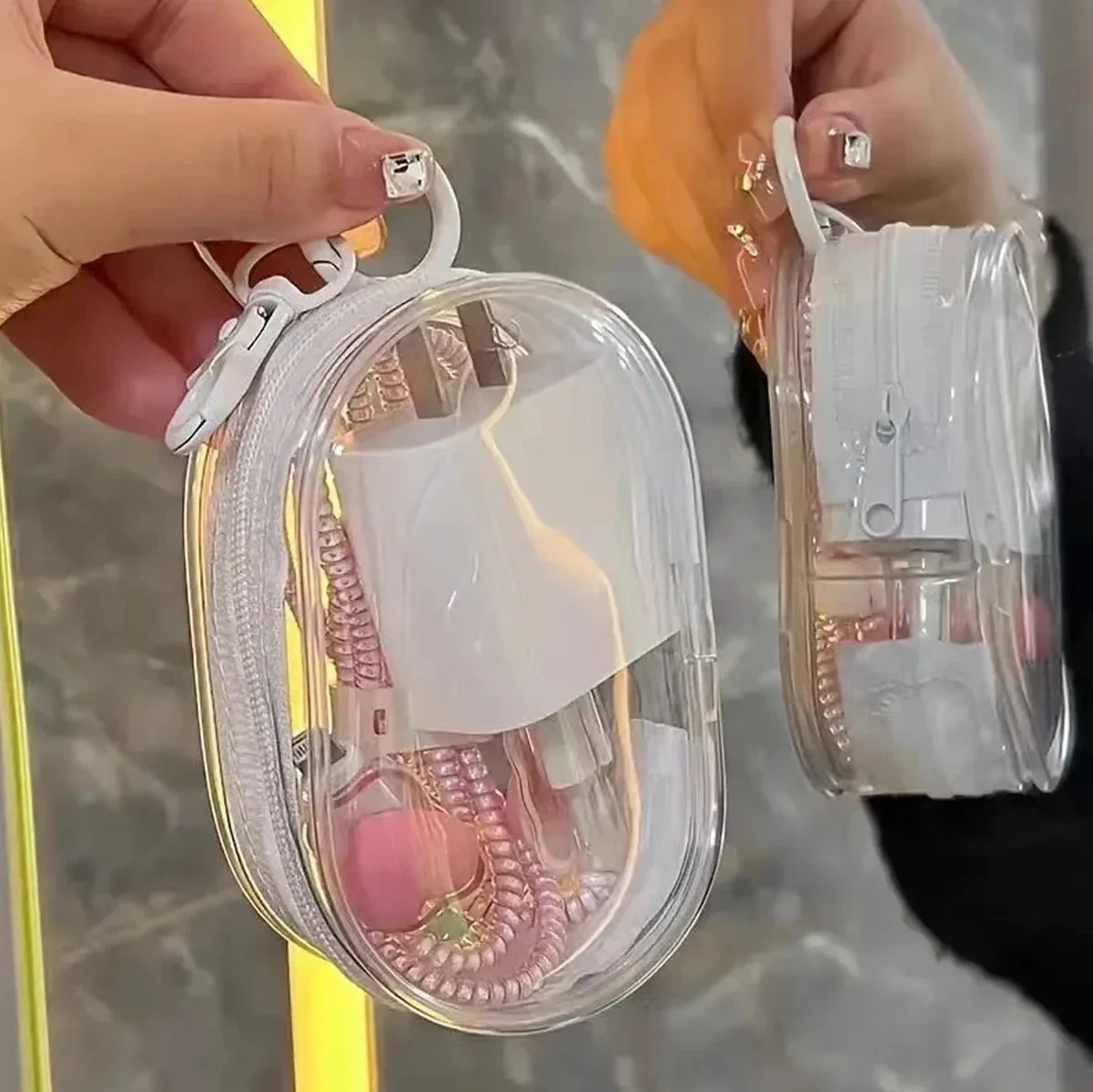 1PC Data Cable Charger Storage Bag Portable Headphone Organizer Cosmetic Jewelry Storage Bag Thicken Wallet Keychain