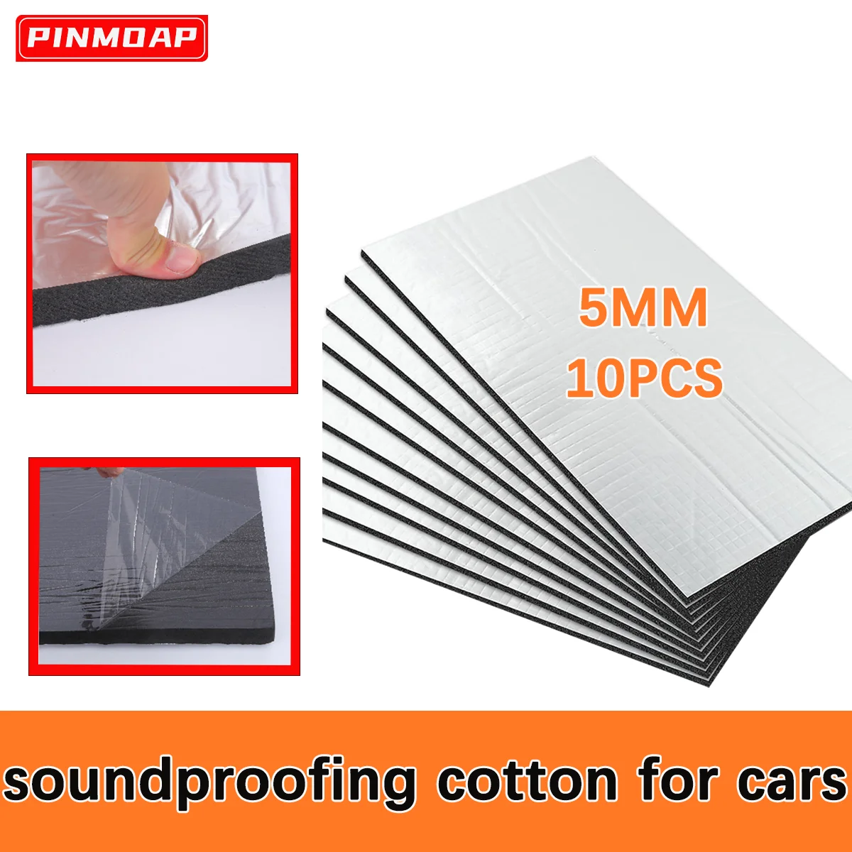 10PCS 5mm Car Soundproofing Insulation Cotton Aluminum Foil High Temperature Resistant Door And Trunk Anti Noise Pad 10PCS 5mm Car Soundproofing Insulation Cotton Aluminum Foil High Temperature Resistant Door And Trunk Anti Noise Pad