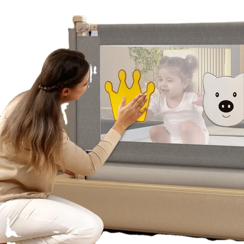 Safety Baby Portable Bed Fence Frame Protection Toddlers Bed Guard Adult Fold Down Side Rails for Baby
