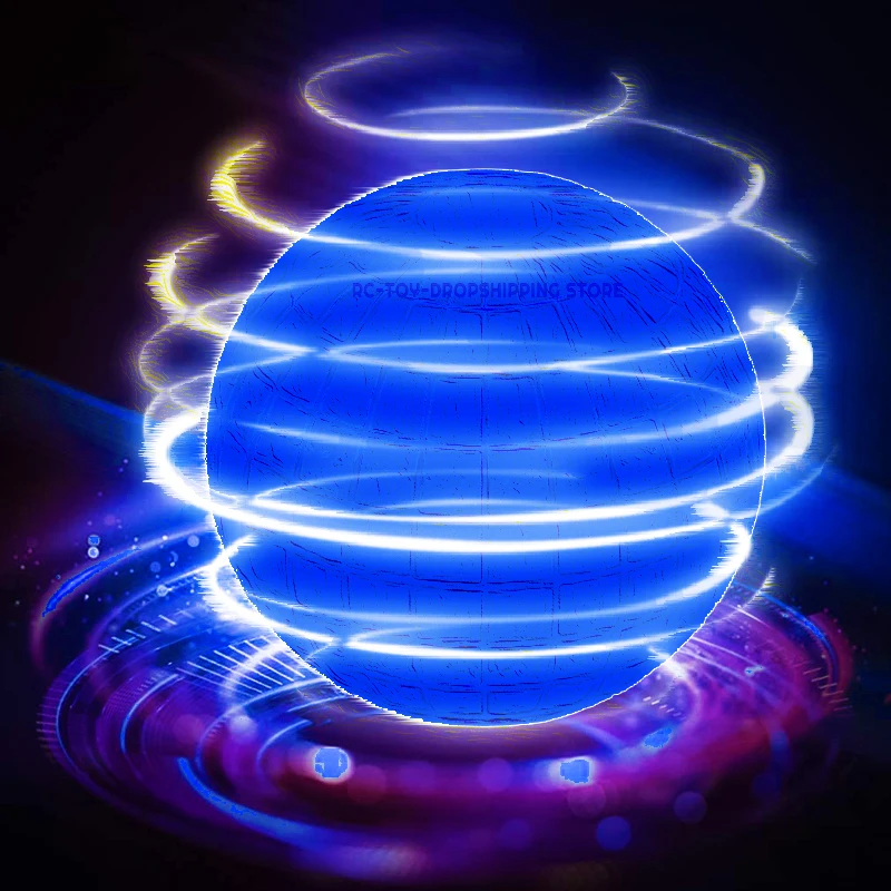 Gros plan sur le drone jouet spinner avec LED, parfait pour acheter un cadeau de Noël original pour enfant.