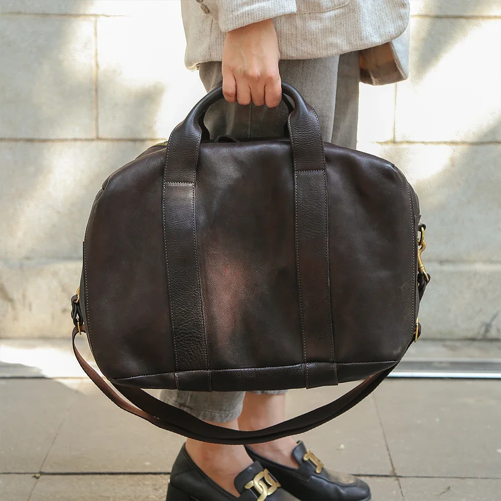

Women's Soft Genuine Leather Tote Bags Satchel Purses and Handbags Cowhide Shoulder Crossboby Bag Ladies Travel Bag