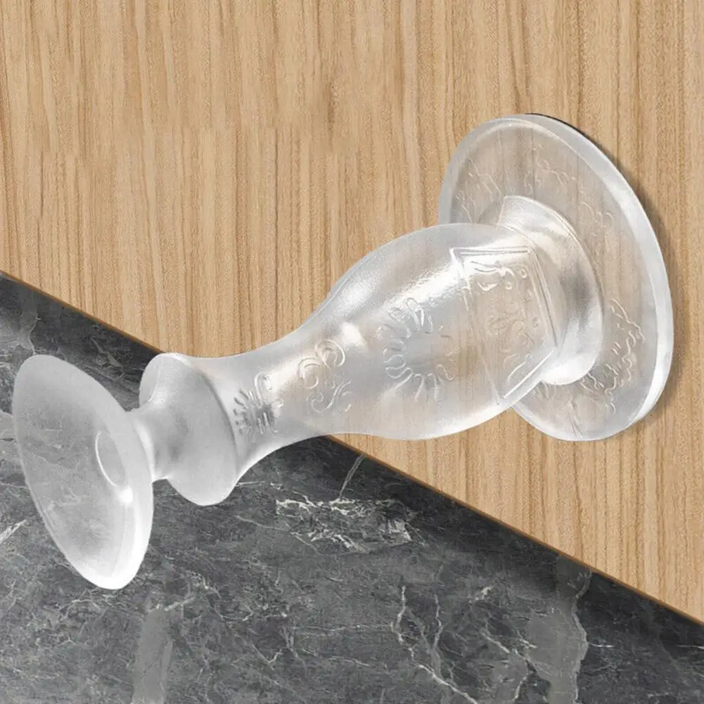 Silicone Door Suction Perforation-free Anti-collision Door Stop Bathroom Suction Device Behind Household Nailing Doors silicone door stopper door stopper bumpers door stopper silicone rubber bumpers