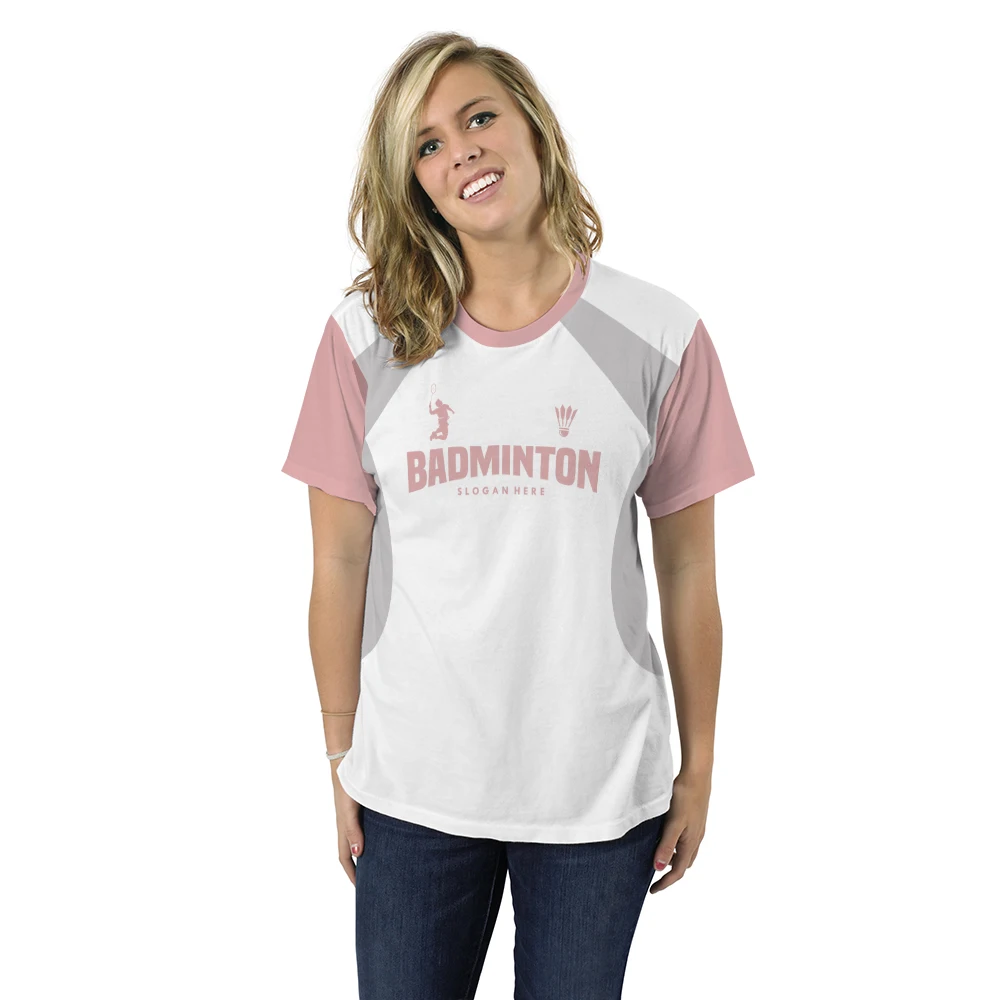 Badminton-Trikot-T-Shirts für Herren und Damen, schnell trocknend, Sport-Fitness-T-Shirt, atmungsaktiv, Rundhalsausschnitt, kurzärmelig, Trainings-T-Shirts – Detail 10