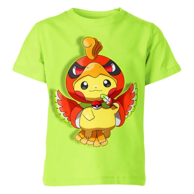 

Pokemon 2024 Summer New 3D Printed Boys And Girls Cartoon Round Neck T-shirt Children's Sports And Casual Quick Drying Top