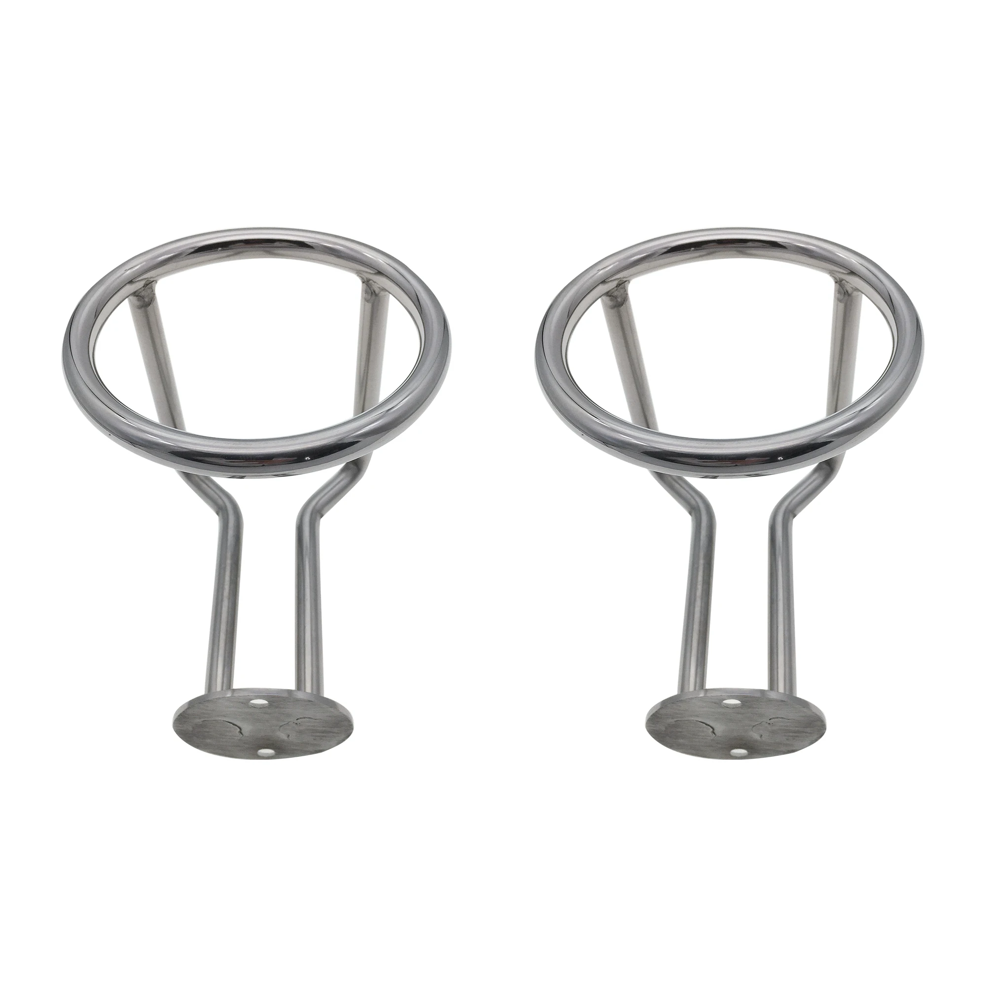 2 pcs per set Ring Cup Holder Stainless Steel for Marine Yacht Boat